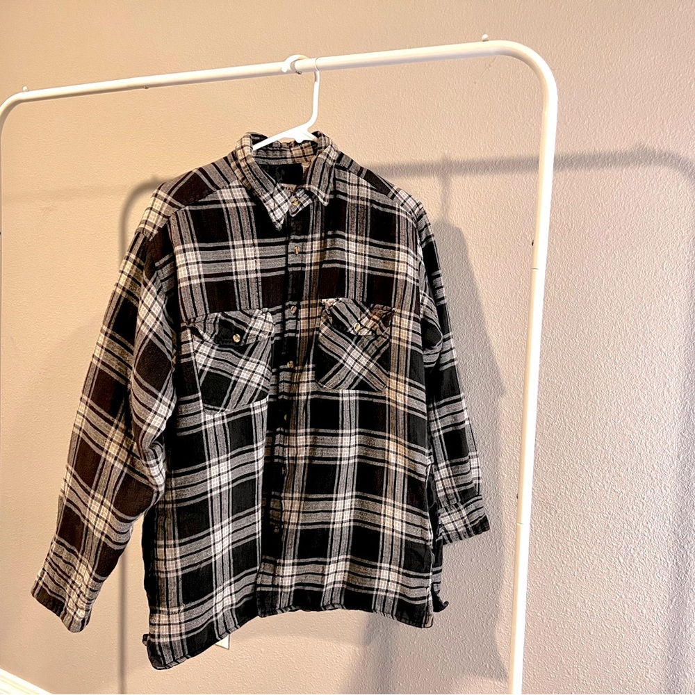vintage cold weather flannel mens med